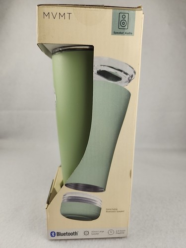 MVMT Insulated Tumbler 16oz with Wireless Bluetooth Speaker Green Double Walled - Picture 3 of 8