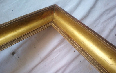 großer früher Biedermeierrahmen um 1830 vergoldet  74,5 cm x 61 cm