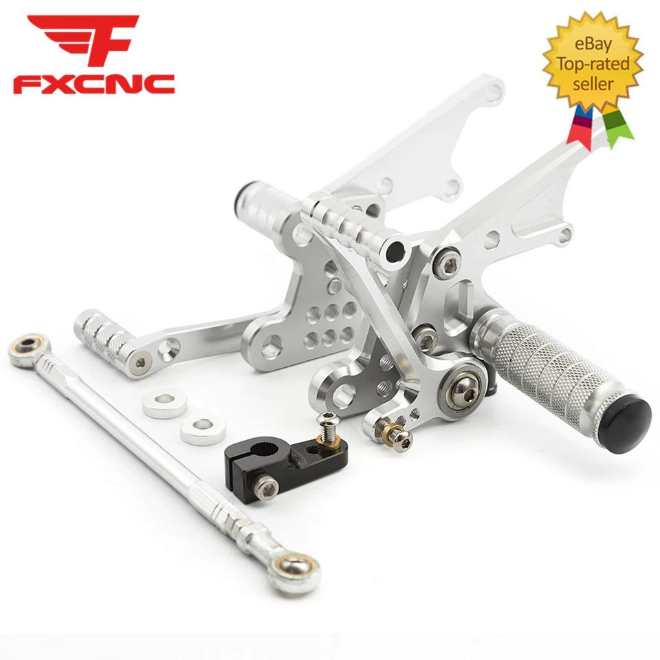 Para Kawasaki Ninja ZX14 ZZR1400 2006-2011 FXCNC Juego Trasero Pedales Aluminio Foto 3 de 4