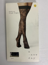 NEW A New Day 1 Pair Fashion Thigh-Highs Floral Size S/M