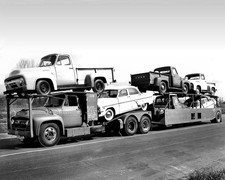 1954 Ford Cars Trucks Transporter Photo 228-h