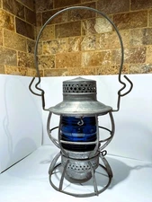 ERIE RR RAILROAD LANTERN GREEN GLOBE NEW YORK LACKAWANNA DL&W JERSEY CHICAGO