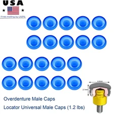 20Pcs Locator Processing Caps ReplaceRetention Male Caps 1.2Lbs Bule insets Set