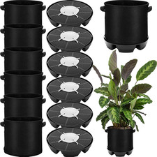 6 Set 3 Gallon Grow Bag Self Watering Fabric Pot Base Automatic Watering System