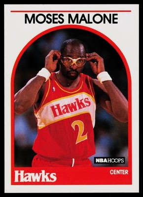 -CS- 1989-90 NBA Hoops - #290 Moses Malone (D) *Free Shipping* Atlanta Hawks
