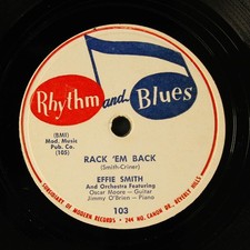 EFFIE SMITH: rack 'em back / mambo blues RHYTHM & BLUES Single 78 RPM