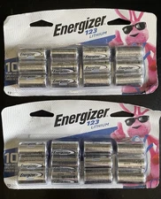 2x  12 Pack Energizer Lithium 123 Batteries - Best By 12-2032 - 24 Total