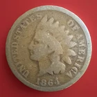 1864 Copper Nickel C/N Indian Head Cent Penny ~ G/VG VERY GOOD US Type Coin 144