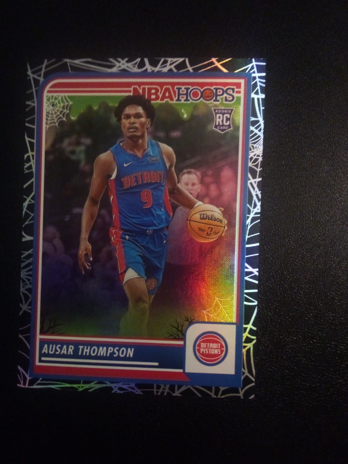 2023-24 Panini Haunted Hoops - #100 Ausar Thompson (RC) HOLO WEBS SP MINT