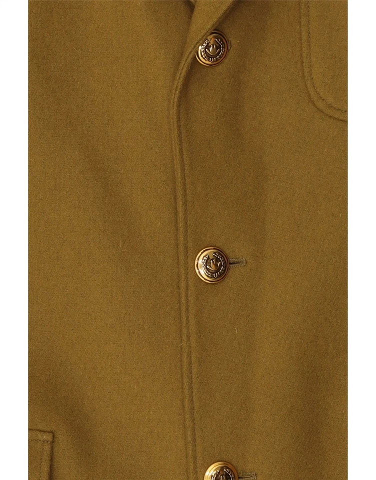 MOSCHINO Mens 3 Button Blazer Jacket UK 38 Medium Khaki Wool DF84 - Image 3 of 4