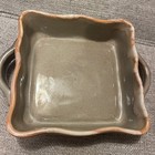Nantucket Baking Dish Drip Glazed With Ruffled Edges 6.5"X6.5"