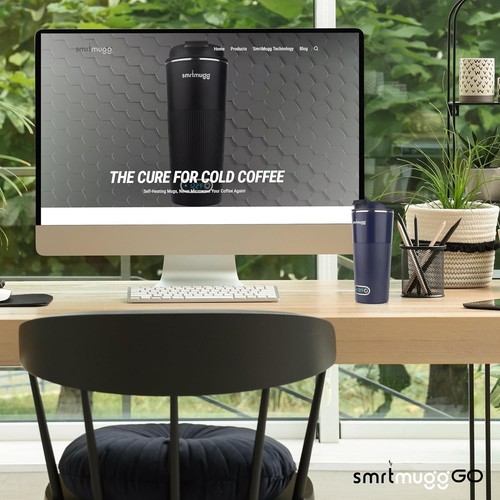 GO Heated Coffee Mug, Travel 13.5 OZ. Smart oz, Navy Blue - Picture 5 of 7