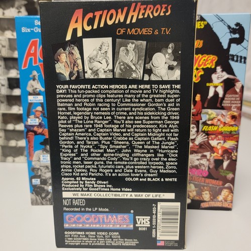 Action Heroes Of, The Cliffhanger Serials, The Wild West, Of Movies & TV's VHS - Imagen 4 de 4