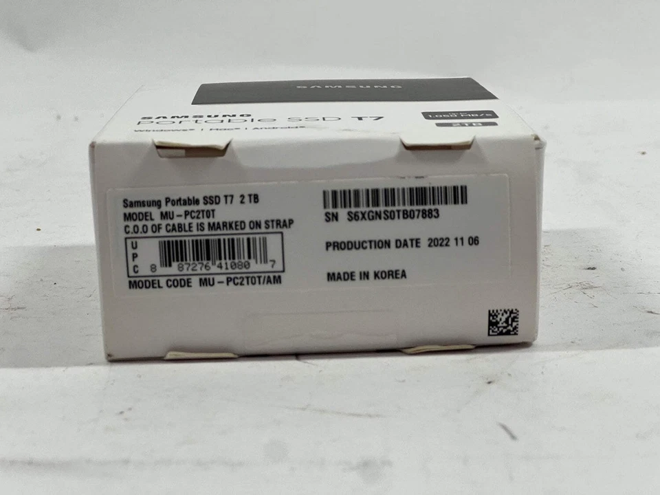 Samsung 3.5" portable ssd t7 2TB USB-C to USB-A SSD MU-PC2T0T/AM - Image 3 of 4