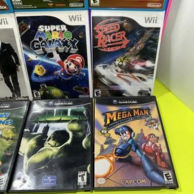 Nintendo Gamecube Wii & Wii U Game Lot Mega Man Nes Remix Super Mario Galaxy