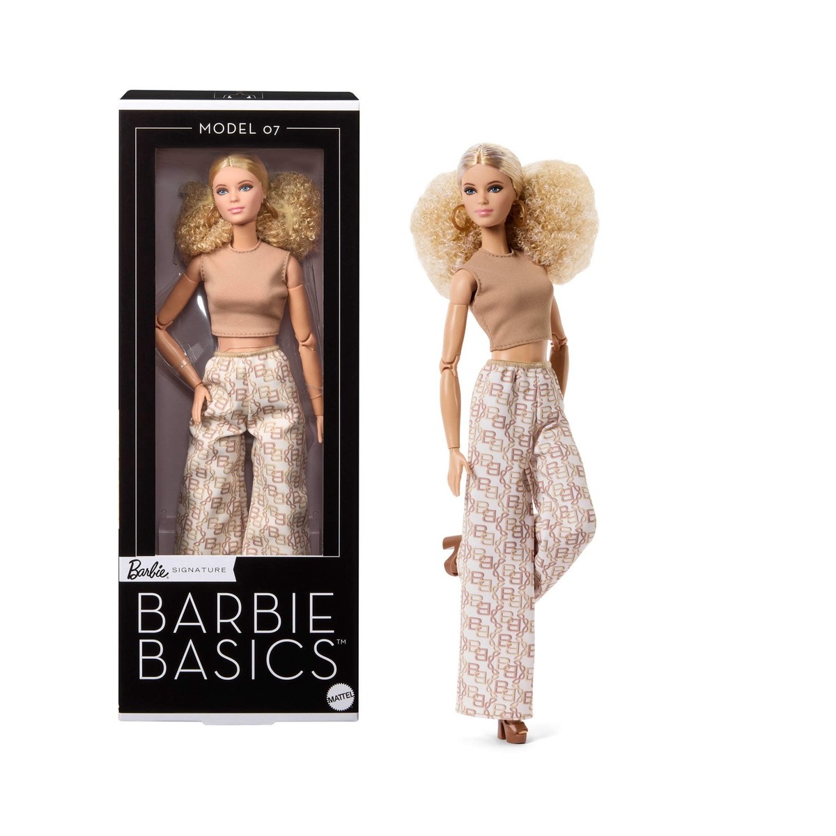 Barbie Basics Collectible Doll, Model 07 with Blonde Hair in White