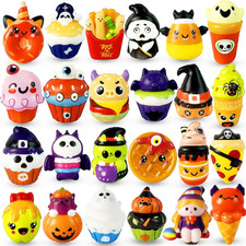 24PCS Halloween Squishies Toys for Kids,Slow Rising Stress Toys,Halloween Trick