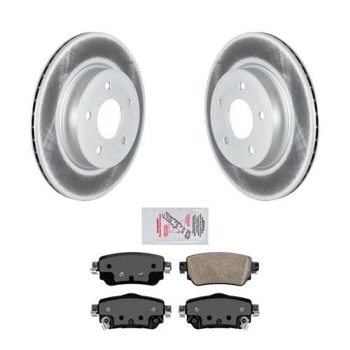 Rear Brake Rotors and Pads Kit for 2007-08 Nissan Rogue, OEHO4 Coated Ceramic