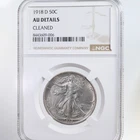 Photo of a 1918-D Walking Liberty Half Dollar from an eBay sale