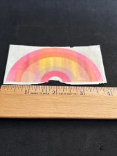 Vintage 80’s SANDYLION Mother Of Pearl Large RAINBOW Sticker - Rare