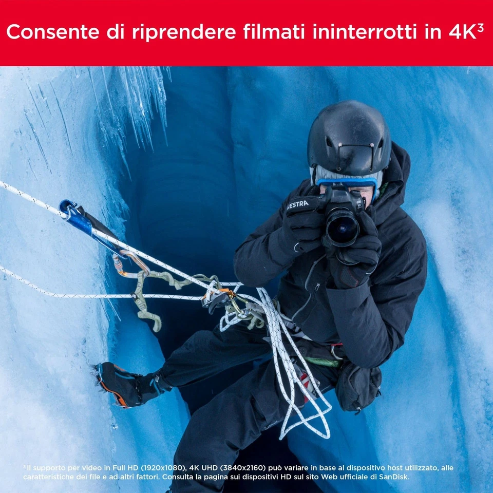 SanDisk Extreme PRO 256 GB scheda SDXC SD Card Velocità fino a 200 MB/s SanDisk - Immagine 4 di 4