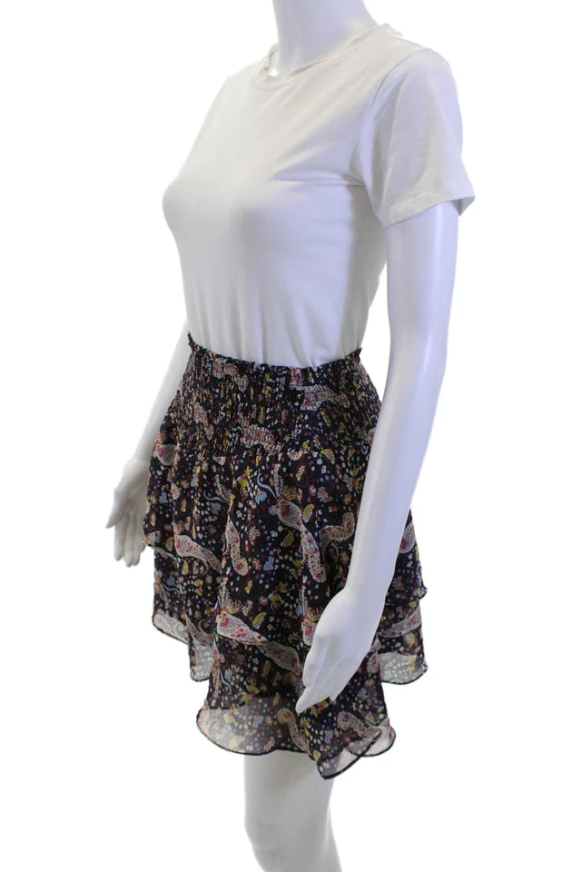 Minifalda acampanada Aqua para mujer negra cachemira 100 % poliéster talla S Foto 2 de 4