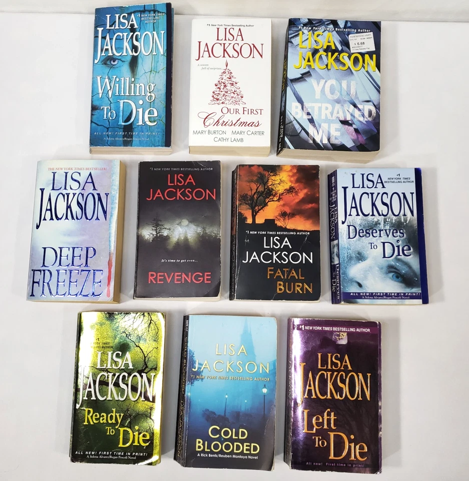 Lisa Jackson Books Lot Of 10 Romance Novels Romantic Suspense Mystery Crime Set Foto 2 de 4