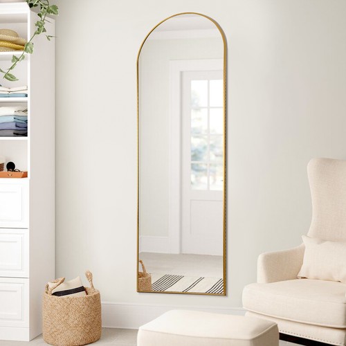 63"x20" Arched Top Length Mirror Free Standing, Hanging or Leaning Floor Mirrors - Picture 13 of 35