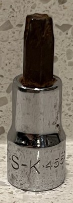 SK Tools 3/8'' Drive T-45 Torx Bit Socket Made in USA Model 45545T45
