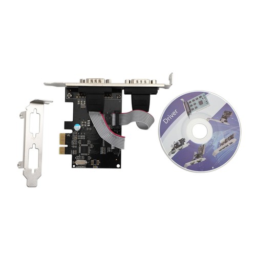 PCIE To RS232 Dual Serial WCH382 Chip PCI-Express Extender Board Adapter Card RA - Afbeelding 2 van 11