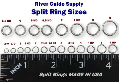 SIZE #6 Stainless Steel Split Rings 100 Count Pack MADE IN USA