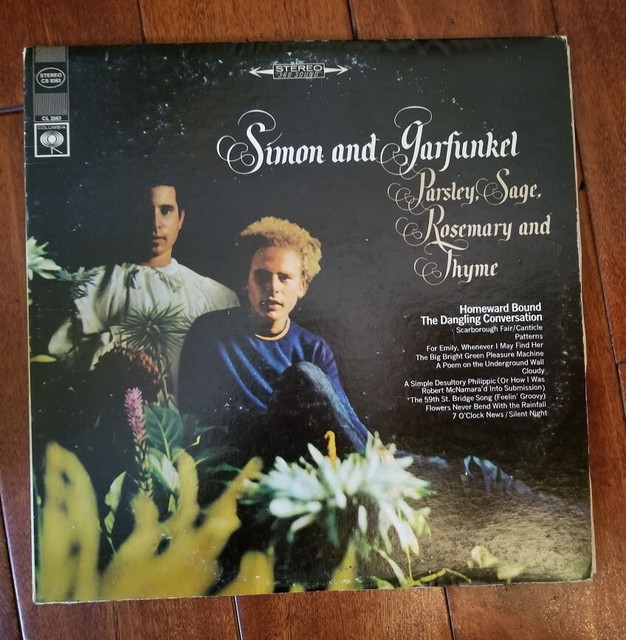 SIMON AND GARFUNKEL Parsley Sage Rosemary Thyme Stereo LP Record Album