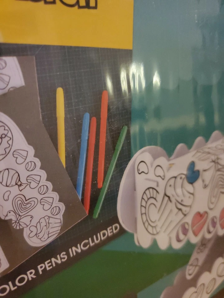 CubicFun Coloring 3D Puzzle Crocodile With 5 Coloring Pens Included (New In Box) - Image 2 of 4