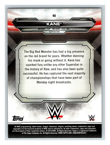 2019 Topps WWE RAW w/ Hometown Heroes & Bronze - Pick One - Fill Your Set - Picture 81 of 383