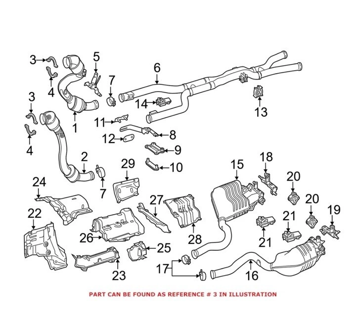 Abrazadera de escape original OEM para Mercedes 0009956233 AMG GLC, GT, GLE, GLS, S, C63 Foto 3 de 3