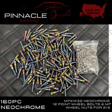 160 WHEEL ASSEMBLY BOLTS & NUTS FOR 2 / 3 PIECE WHEELS RIM 32mm M7 NeoChrome