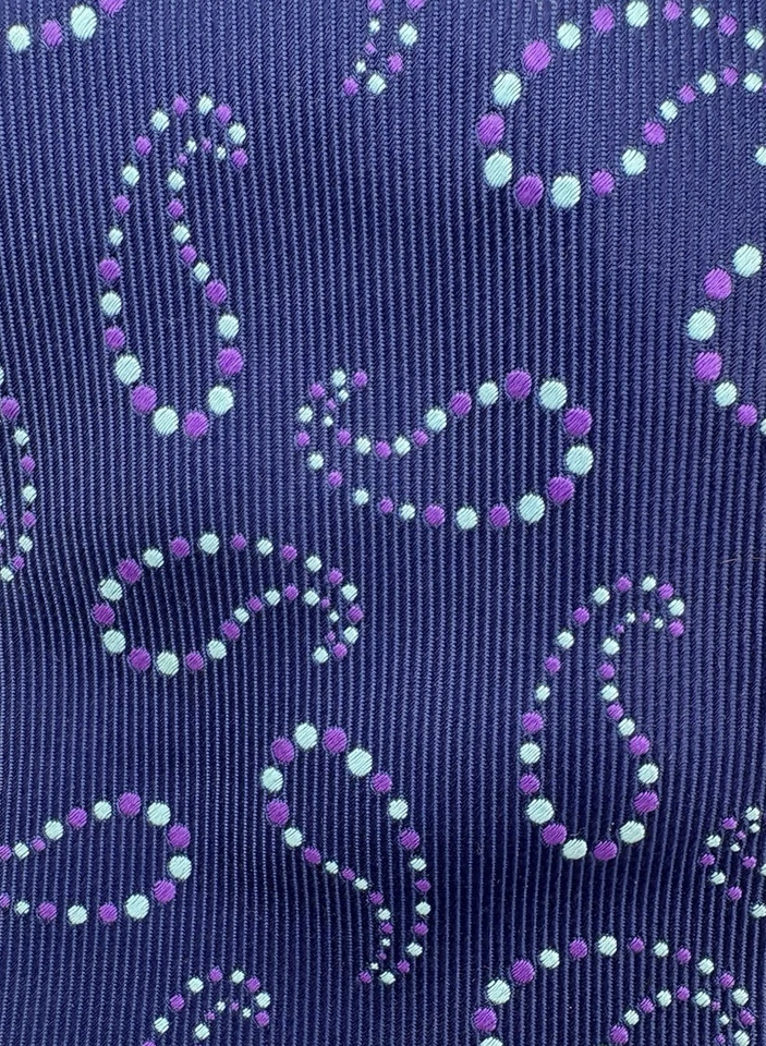 PAUL STUART REPP Tie Men's 100% Silk Classic England Designer Purple EUC - Image 2 of 4