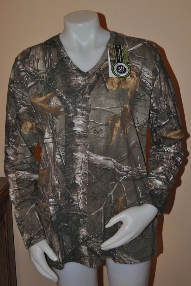Gander Mountain Guide Series Women's Camo Cotton T-Shirt Long Sleeve Large NEW - Image 3 of 4