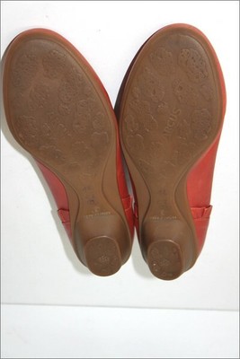 Escarpins ARCUS En Cuir Souple Couleur Pêche - Petits Talons Cône - Taille 39 EU - Occasion Très Bon état