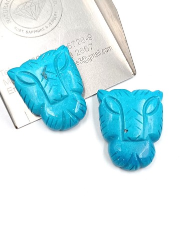 Handmade Carve Tiger Face Stone, Animal Carving Tiger Pendant, Jaguar Charm Bead - Picture 40 of 99