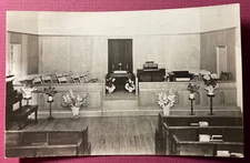 Harper Chapel Methodist Church Osage Beach Missouri RPPC 1962 interior