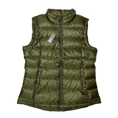 Puma Puffer Gilet Jacket Khaki Green Women's Deadstock BNWT Down Filled Outdoor