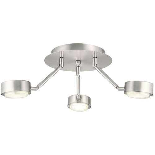 2er Set Plafoniera Spot Rotondo Faretto da Soffitto 3-Flammig Braccia Regolabile - Foto 9 di 11