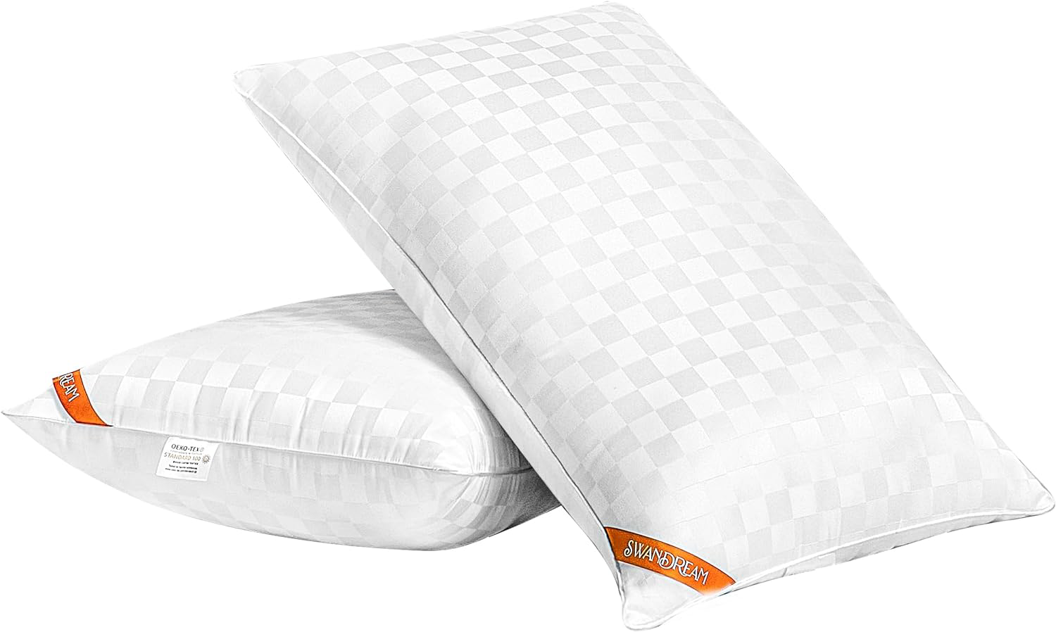 Standard Size Pillows Set of 2, Soft and Skin Friendly Down Alternative