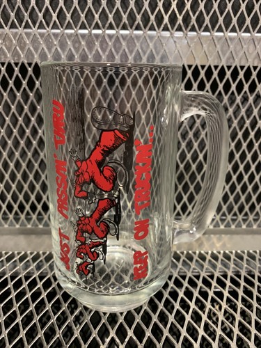 VTG 70s Just Passin' Thru Keep on Truckin Glass Beer Mug Robert Crumb Mr NATURAL - Picture 2 of 7