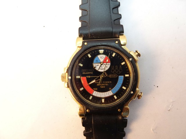 SEIKO 1991 8M37-8019 YACHT OLYMPIC TIMER QUARTZ WATCH RUNS ORIGINAL SEIKO CLASP | eBay