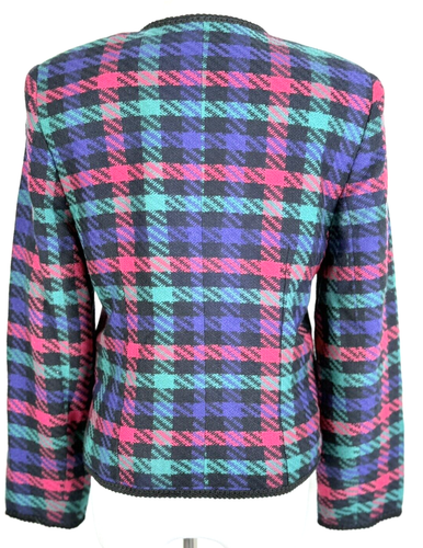 REQUIREMENTS Womens Size 8/10 Skirt Suit Vintage Plaid Tweed Jacket 8 Skirt 10 - Picture 8 of 20