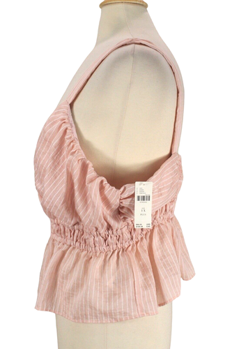 NWT Maeve by Anthropologie Tank Top Plus Size 1X Pink Striped Empire Waist - Picture 6 of 18