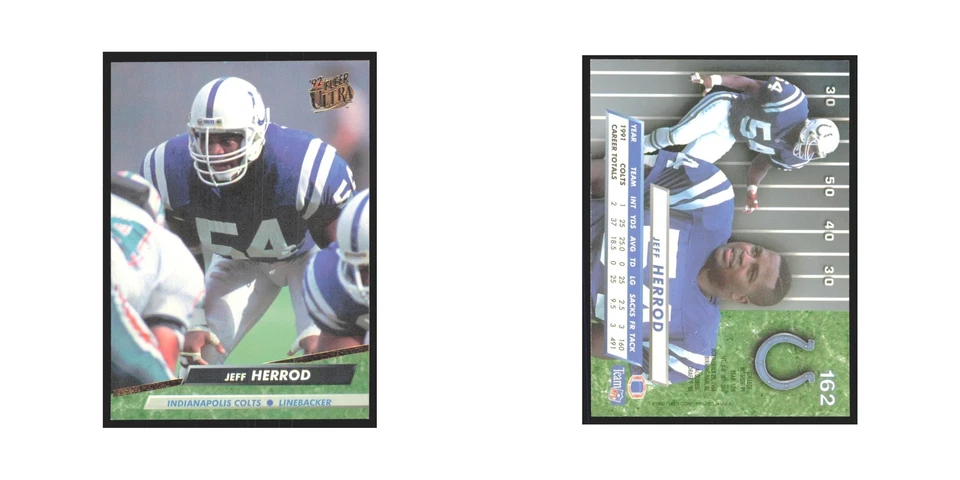 Jeff Herrod 1992 Fleer Ultra #162 Football Cards Football Card NM - Image 3 of 3