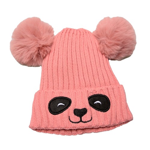 Panda Cartoon Pattern Knit Winter Beanie Kids 3-10 Years Kids Cap Panda Hat - Picture 17 of 19
